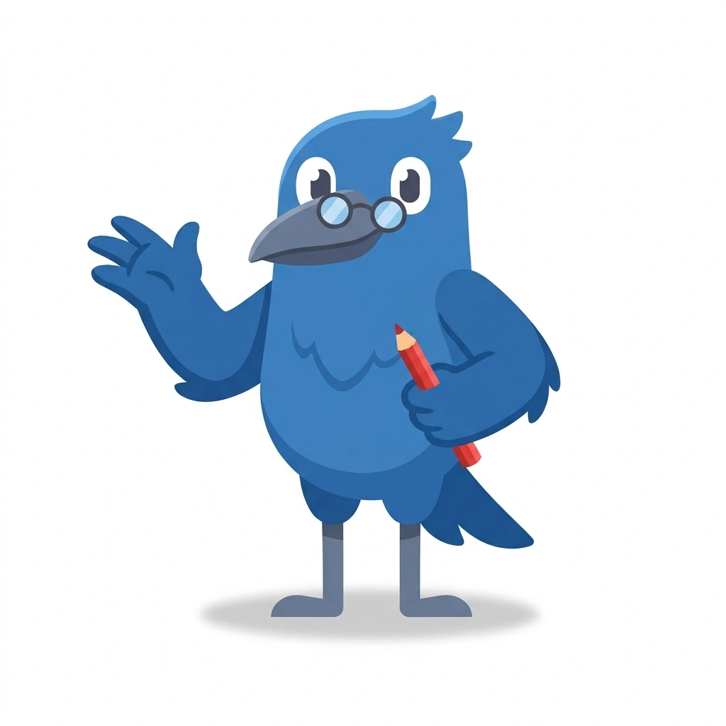 Rami the Raven, the guide who teaches the Region, Zone, District, Suburb course