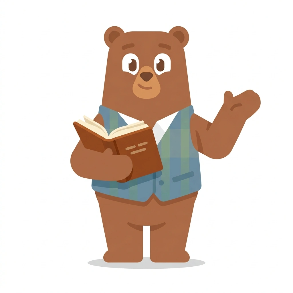 Barnaby the Bear, the guide who teaches the Emotionally Focused Couple Therapy course