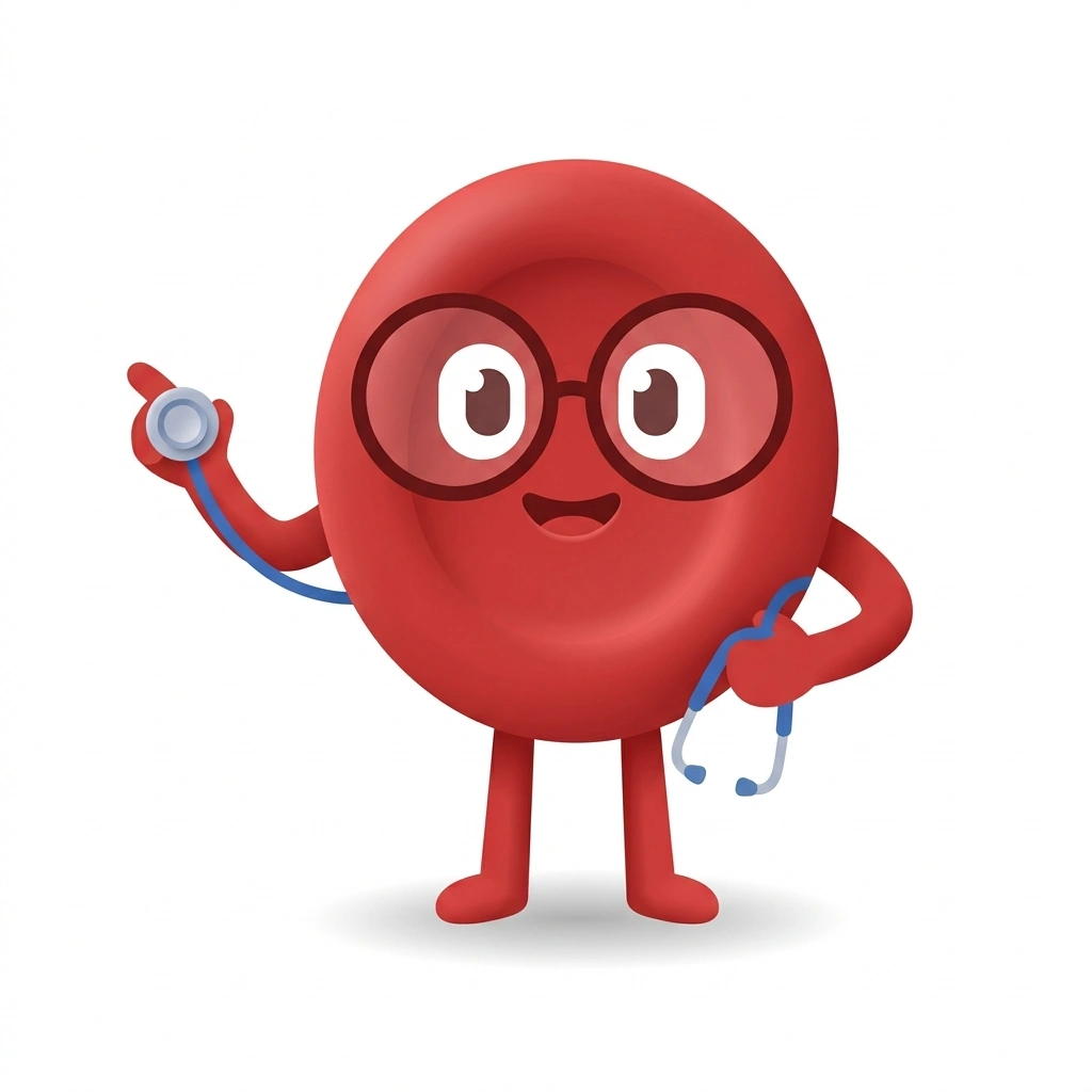 Barnaby the Blood Cell, the guide who teaches the Pathophysiology: Tracing Disease Mechanisms course