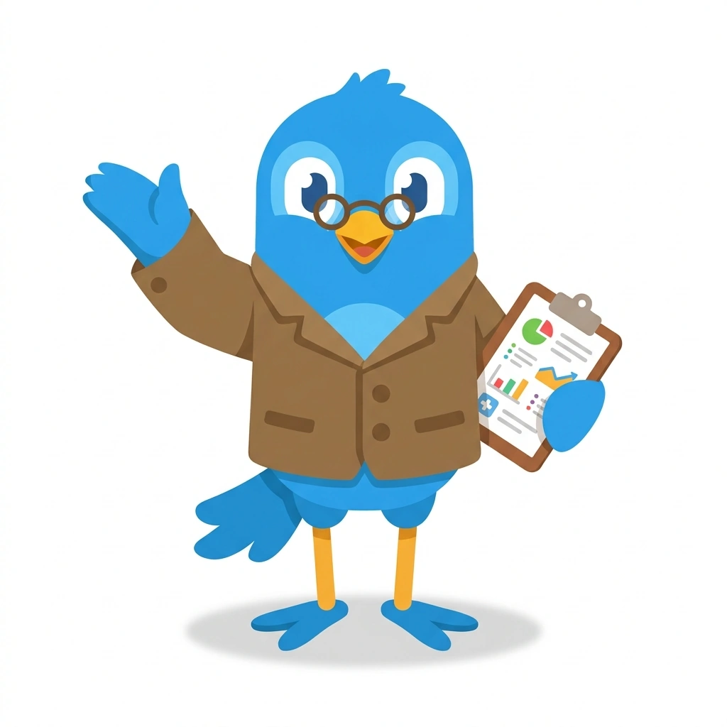 Barnaby the Bluebird, the guide who teaches the Specialty Drug Coverage and Reimbursement course