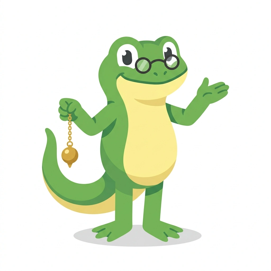 Newton the Newt, the guide who teaches the Physics of Motion and Energy course