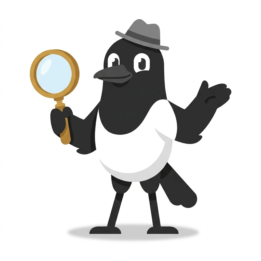 Milo the Magpie, the guide who teaches the Reading People Like a Mentalist course