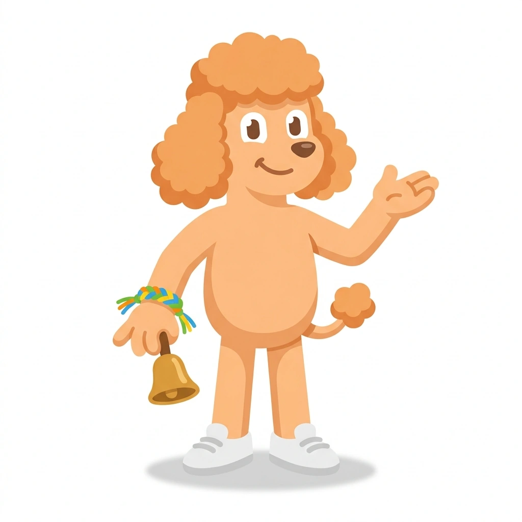 Pip the Poodle, the guide who teaches the Everyday Psychology: Pavlov and Piaget course