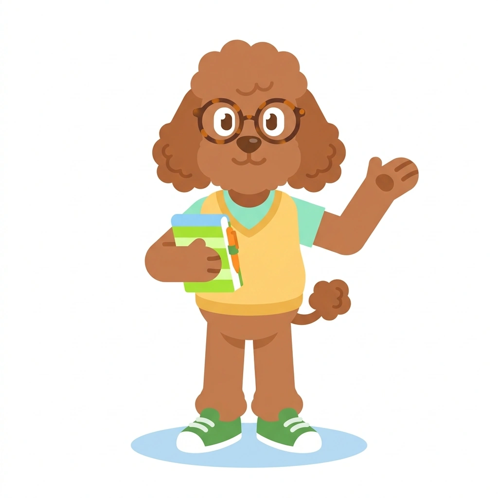 Percy the Poodle, the guide who teaches the Everyday Psychology in Action course