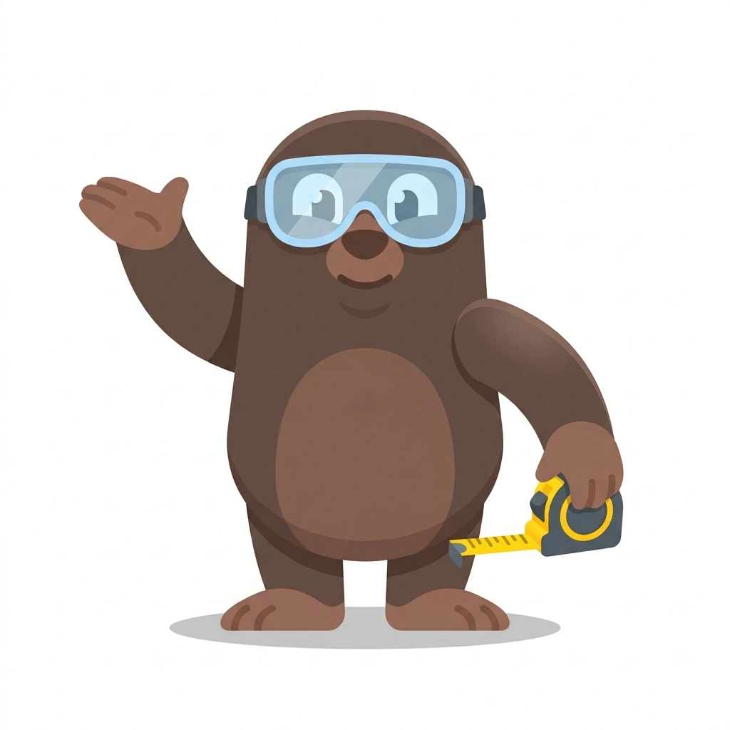 Milo the Mole, the guide who teaches the Reading the Tape Measure course