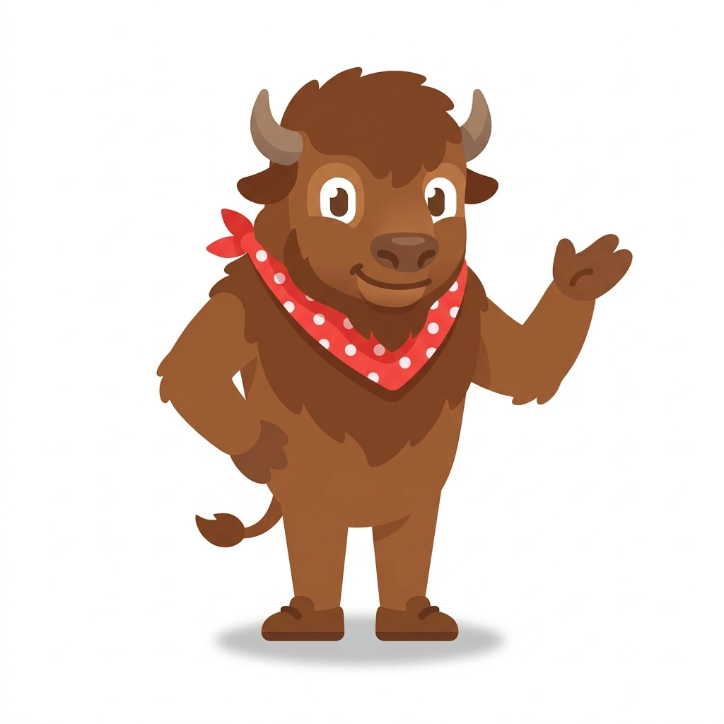 Buck the Bison, the guide who teaches the Real American Frontier course