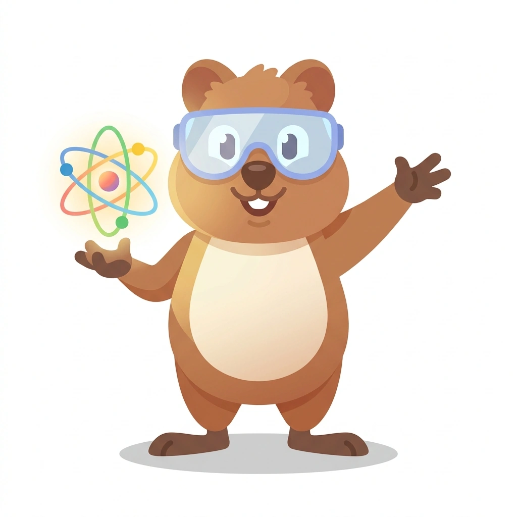 Quinn the Quokka, the guide who teaches the Quantum Computing in the Real World course
