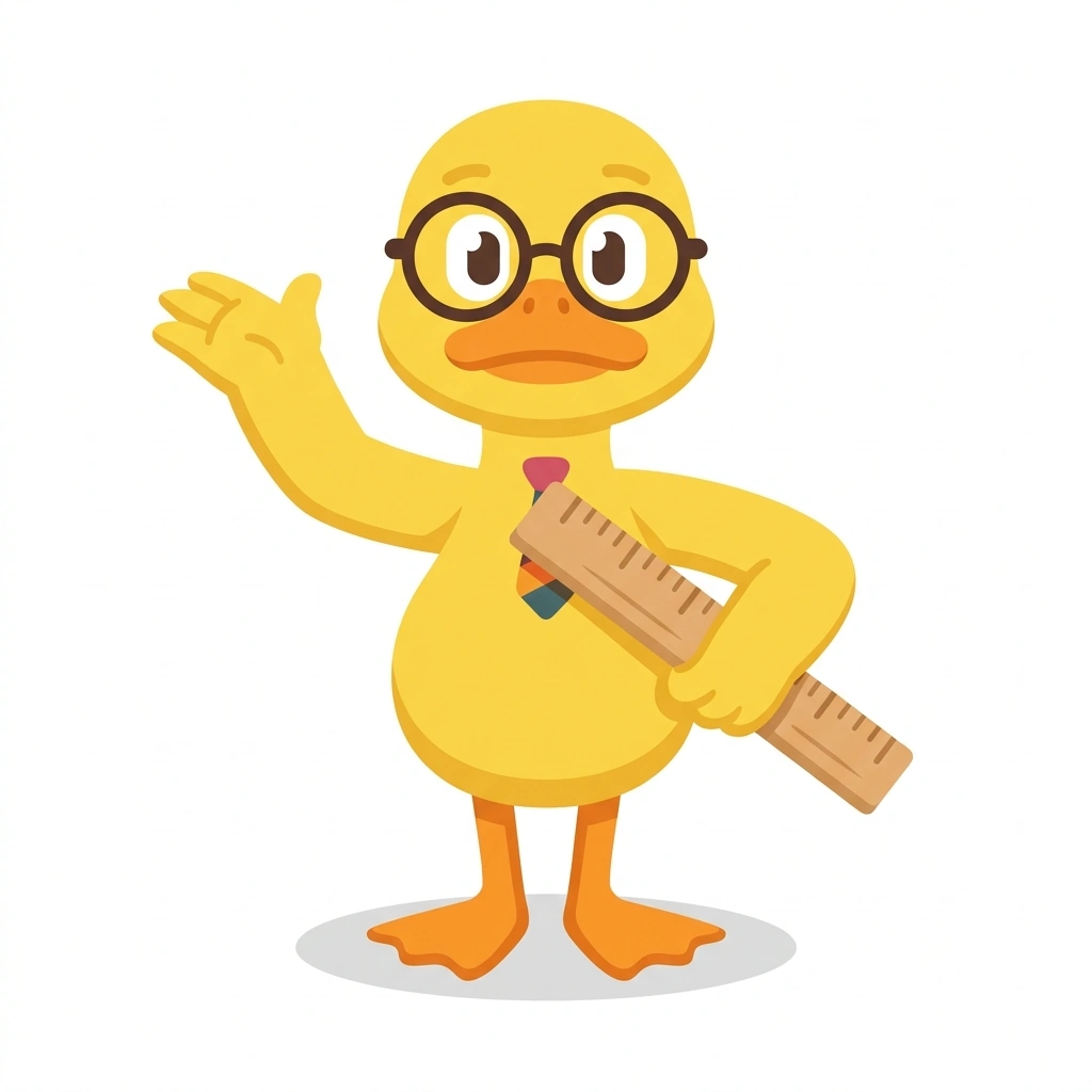 Dexter the Duck, the guide who teaches the Everyday Graphic Design course