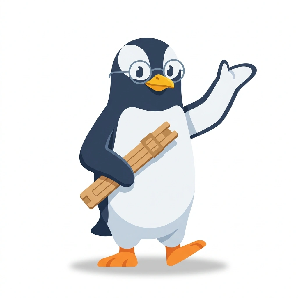 Pascal the Penguin, the guide who teaches the Mathematical Methods in Physics course