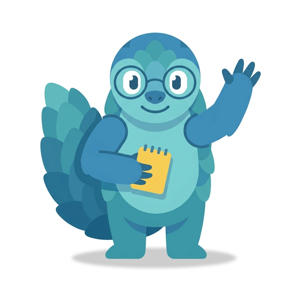 Pip the Pangolin, the guide who teaches the Everyday Psychology course