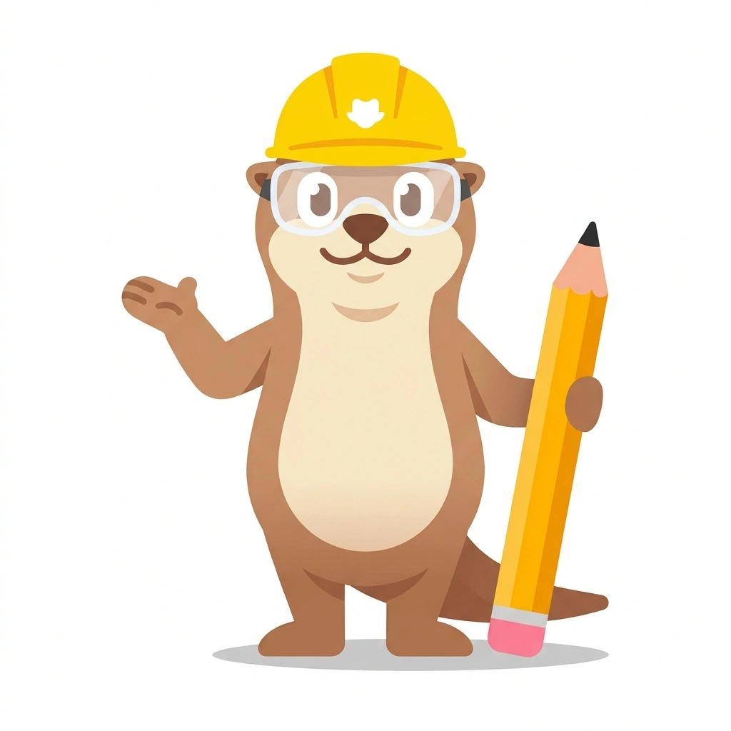 Ohmie the Otter, the guide who teaches the Essential Math for Electrical Engineering course