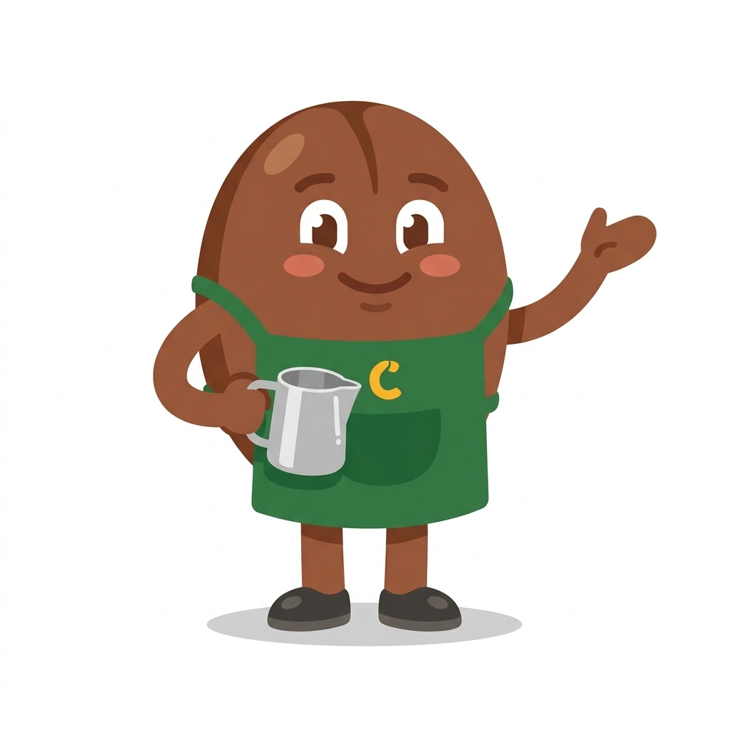 Bennie the Bean, the guide who teaches the Coffee: Flavor and Form course