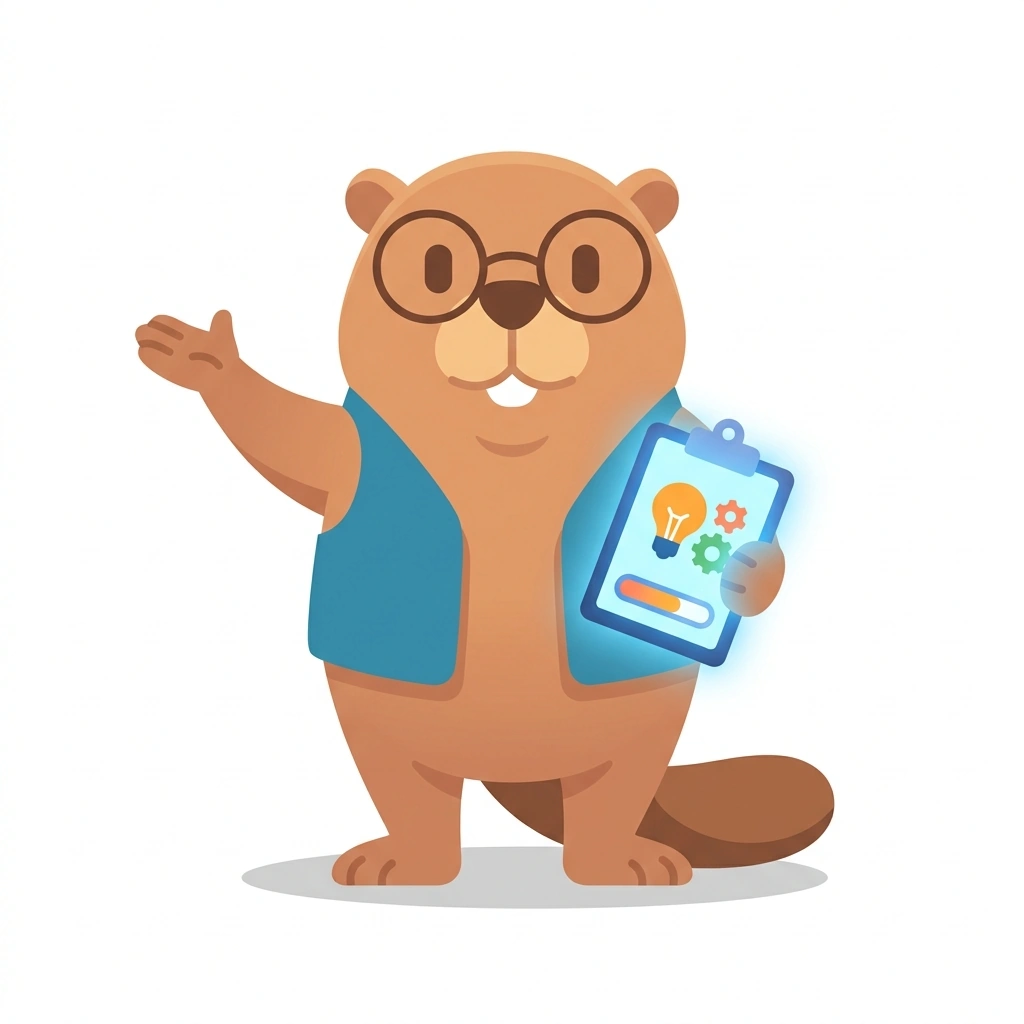 Byte the Beaver, the guide who teaches the Data Science in Practice course