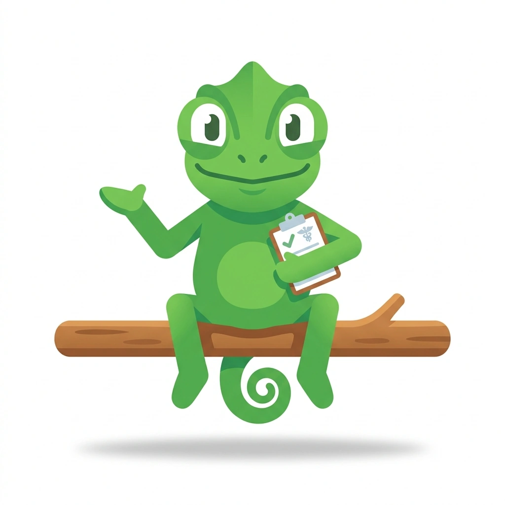 Cal the Chameleon, the guide who teaches the Clinical Psychology in Practice course