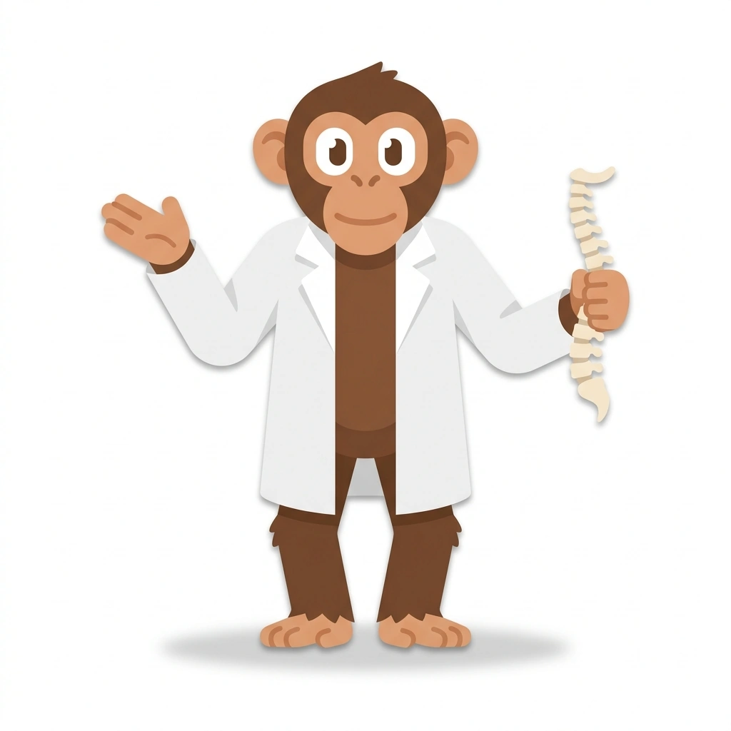 Atlas the Ape, the guide who teaches the Anatomy of the Human Body course