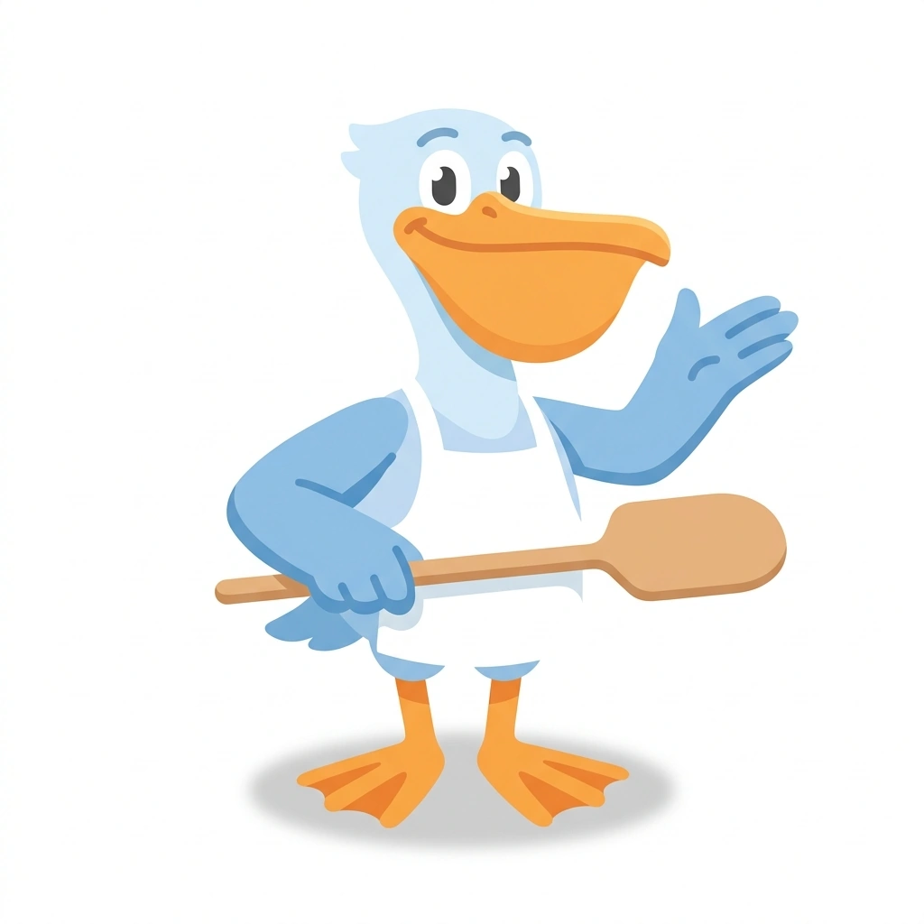 Piero the Pelican, the guide who teaches the The Physics of Pizza Craft course