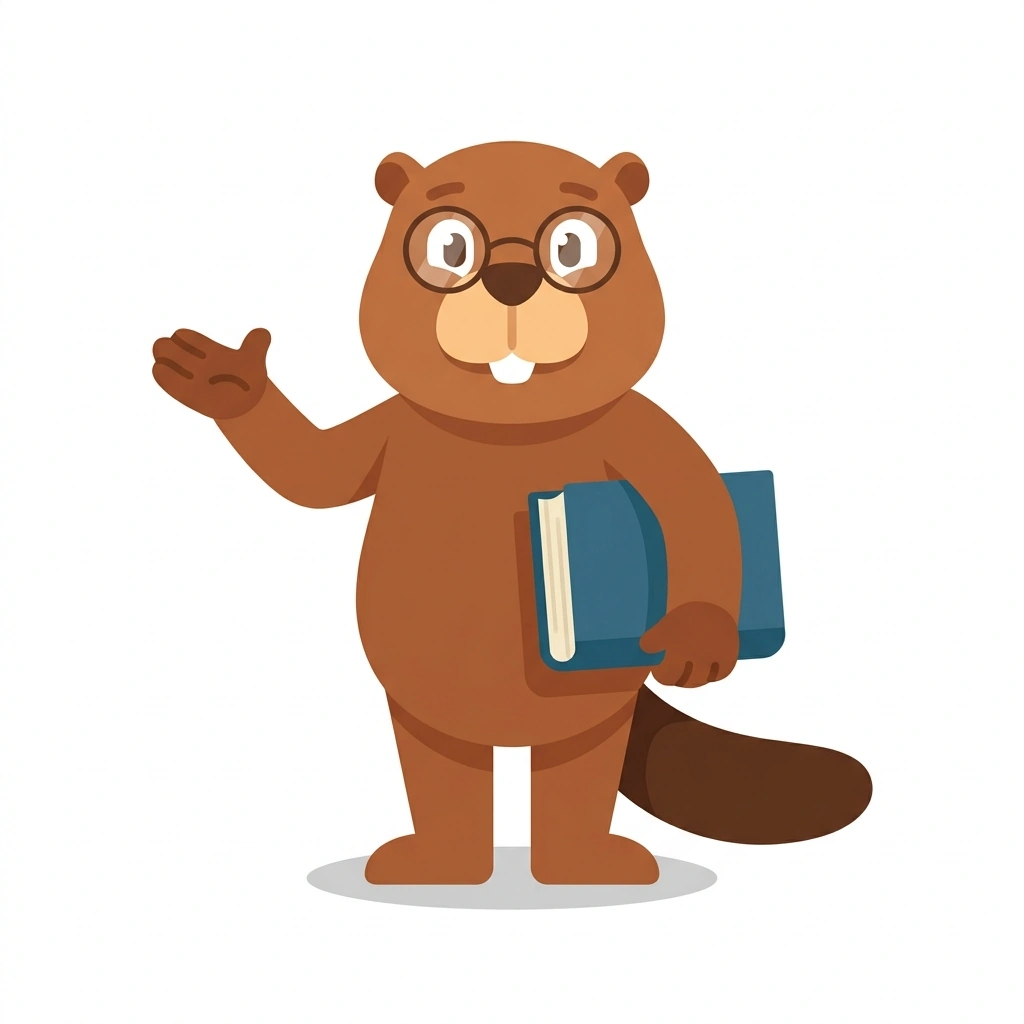 Barnaby the Beaver, the guide who teaches the Fair Value and Book Value course