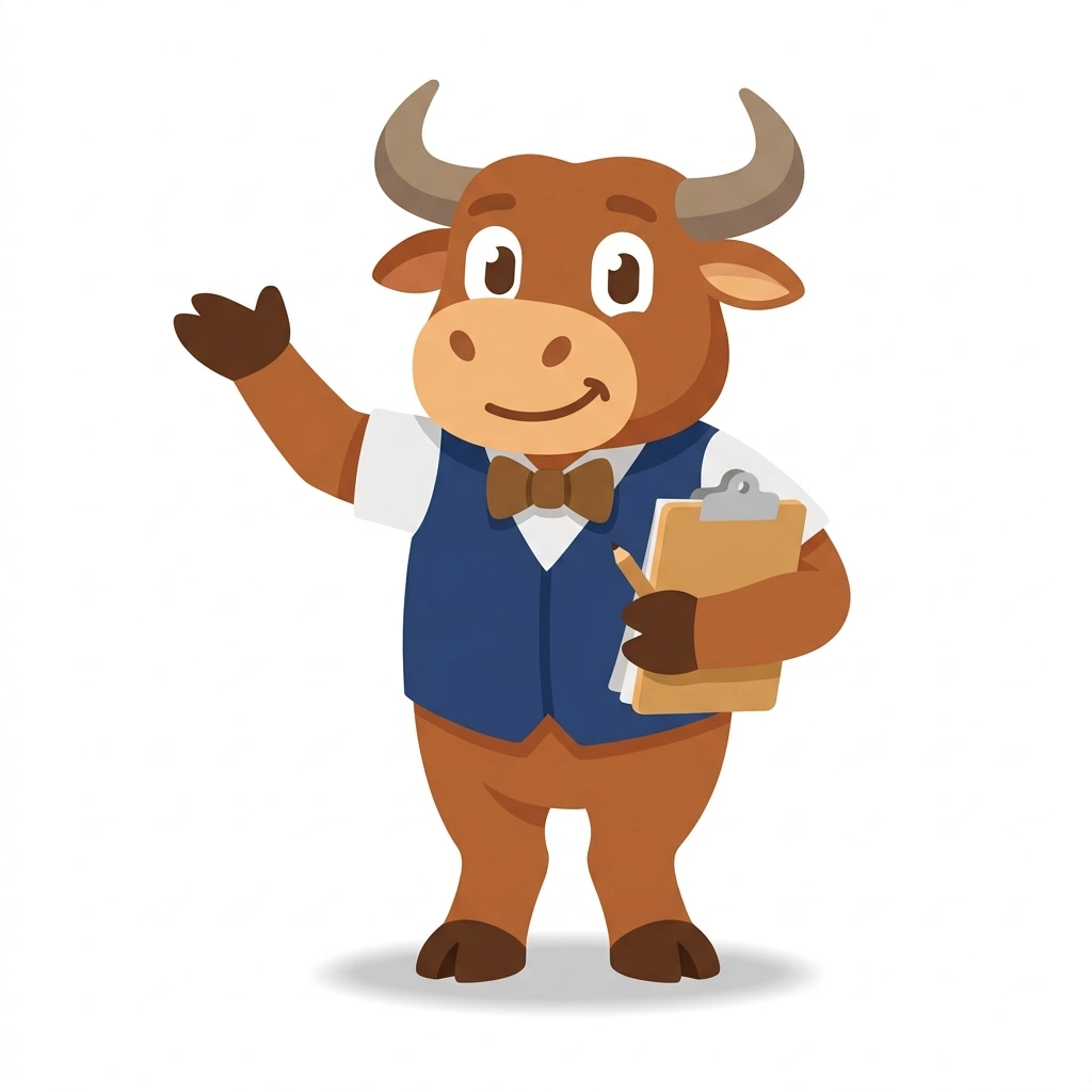 Sterling the Bull, the guide who teaches the Securities Industry Essentials course