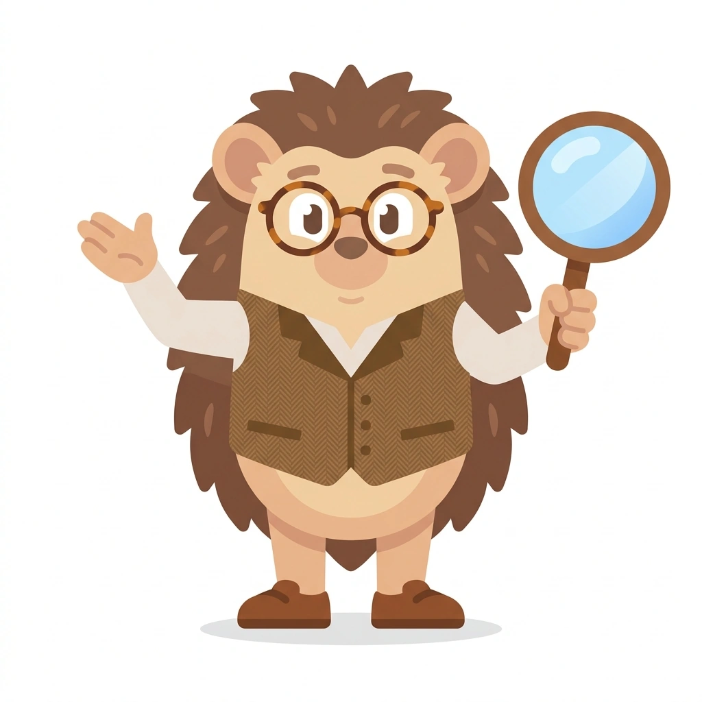 Horace the Hedgehog, the guide who teaches the Thinking Like a Historian course
