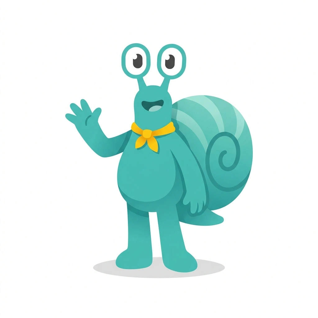 Sammy the Social Snail, the guide who teaches the Social Confidence for Introverts course