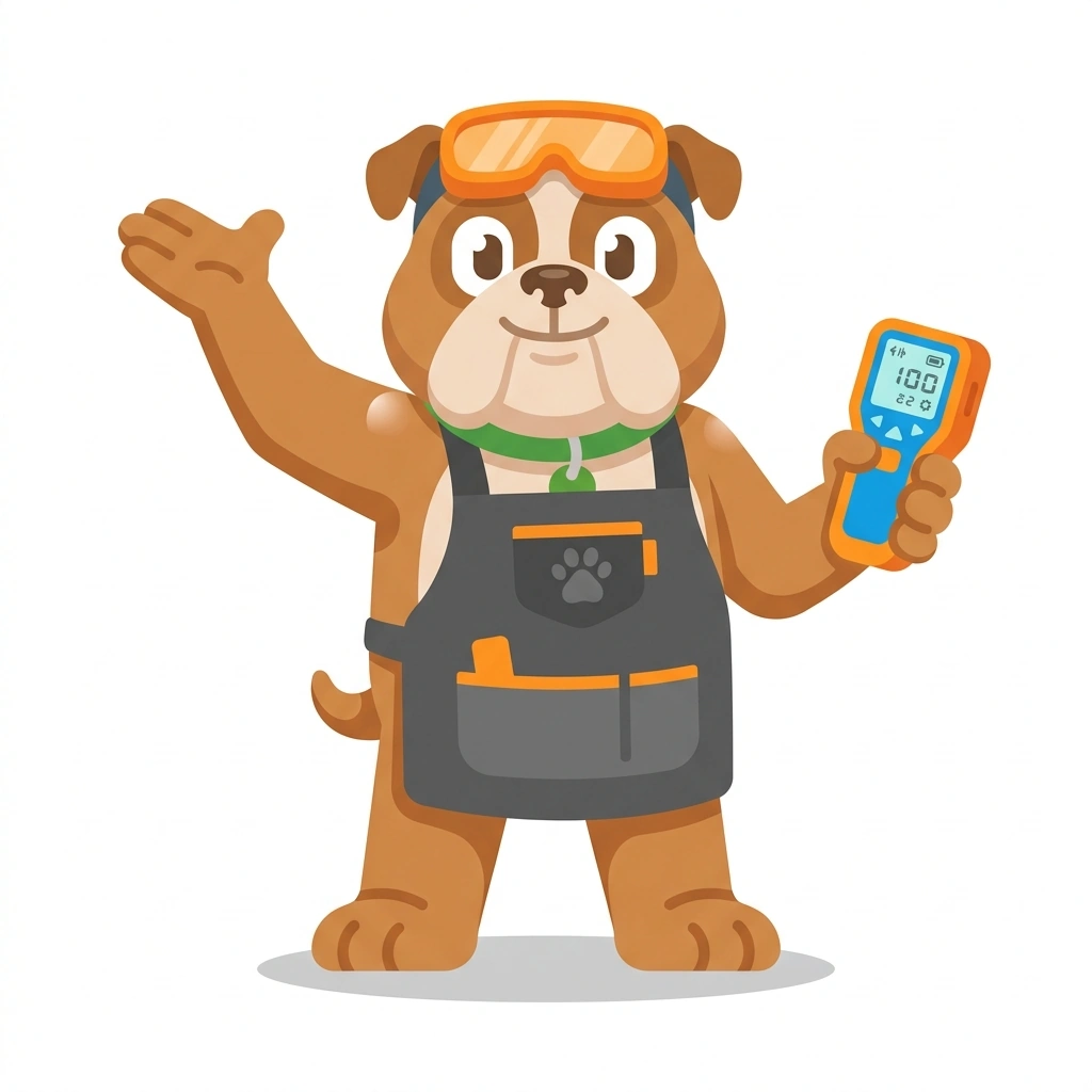 Buff the Bulldog, the guide who teaches the Precision Automotive Detailing course
