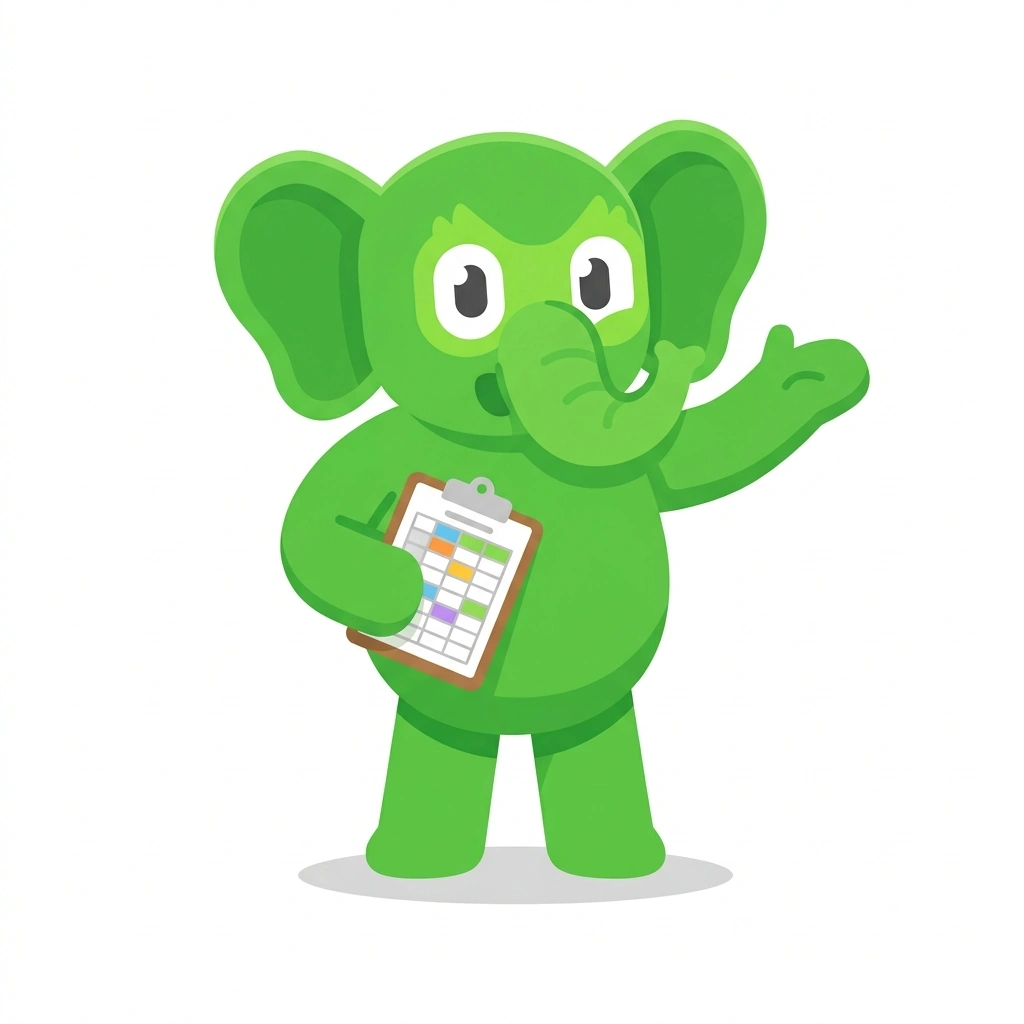 Ellie the Elephant, the guide who teaches the Everyday Excel course