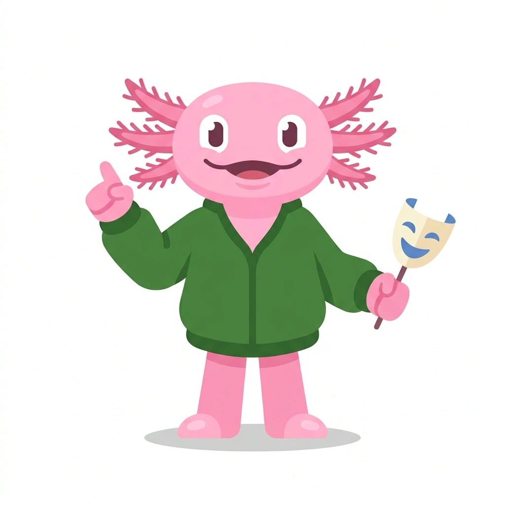 Archie the Axolotl, the guide who teaches the Jung's Archetypes course