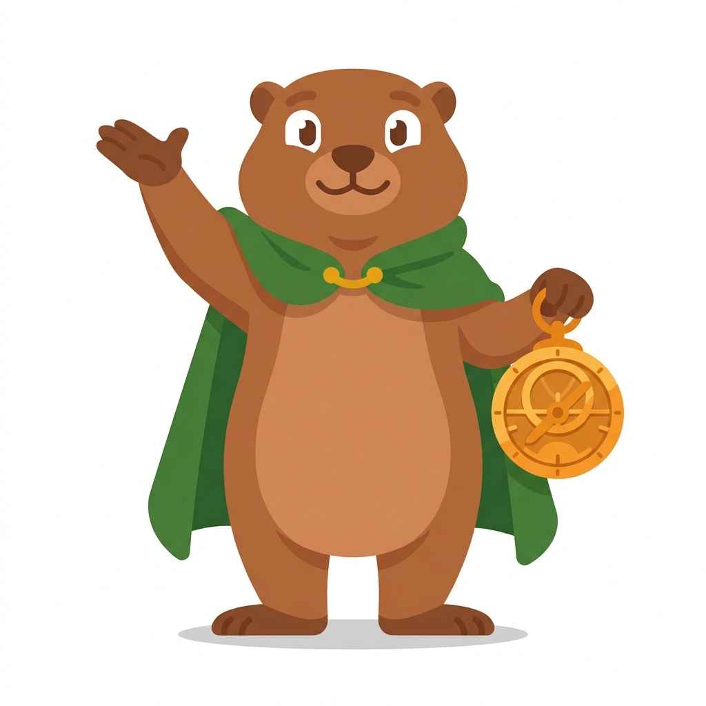 Marco the Marmot, the guide who teaches the How Networks Shaped World History course