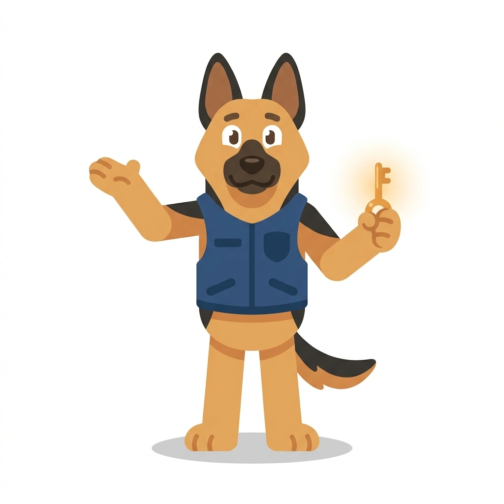 Sentry Sam, the guide who teaches the Everyday Digital Defense course