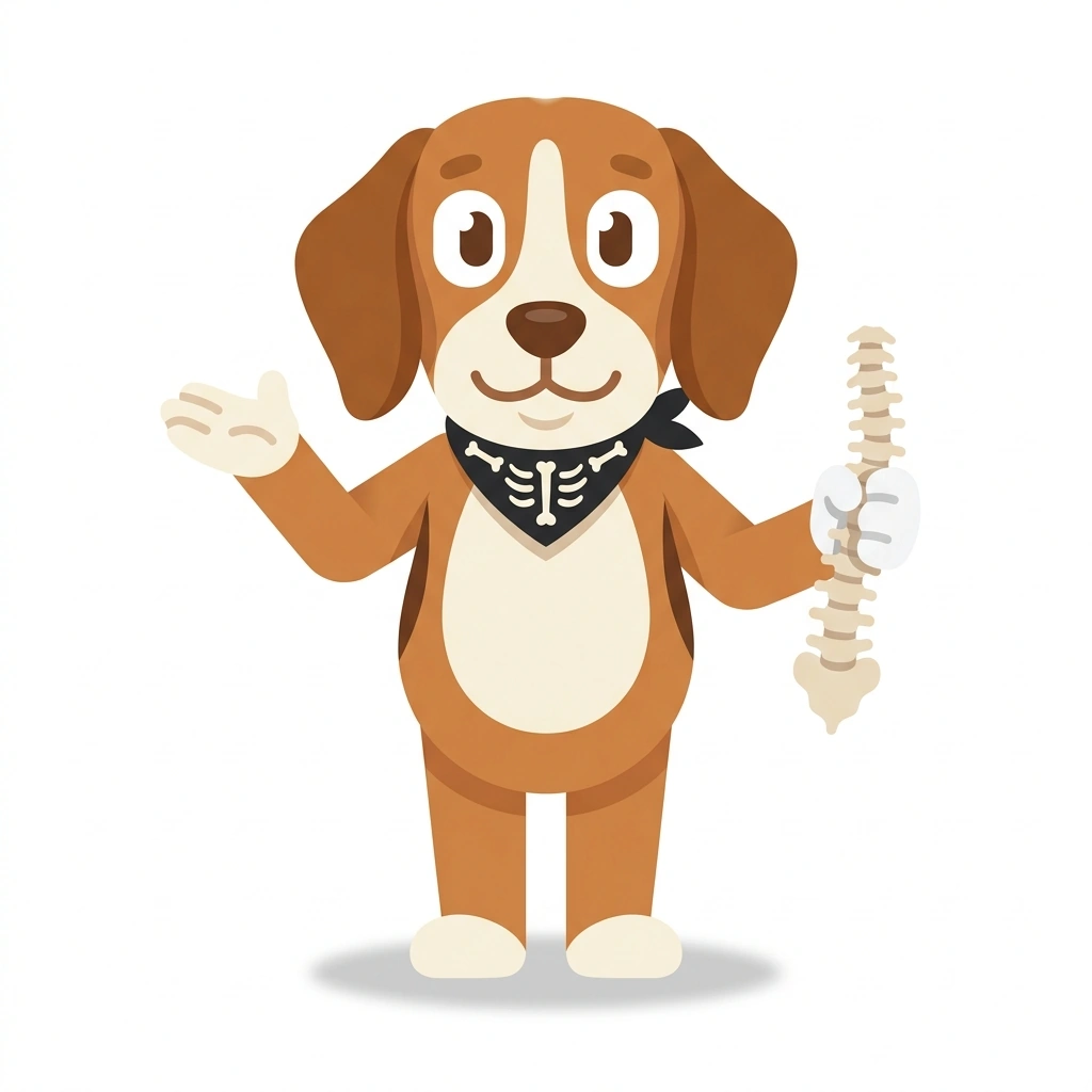 Bones the Beagle, the guide who teaches the Anatomy for Pilates Professionals course