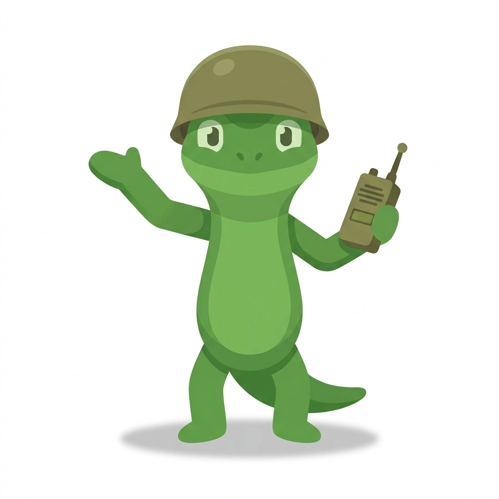 Sergeant Scales the Salamander, the guide who teaches the Vintage G.I. Joe: 1982–1989 course
