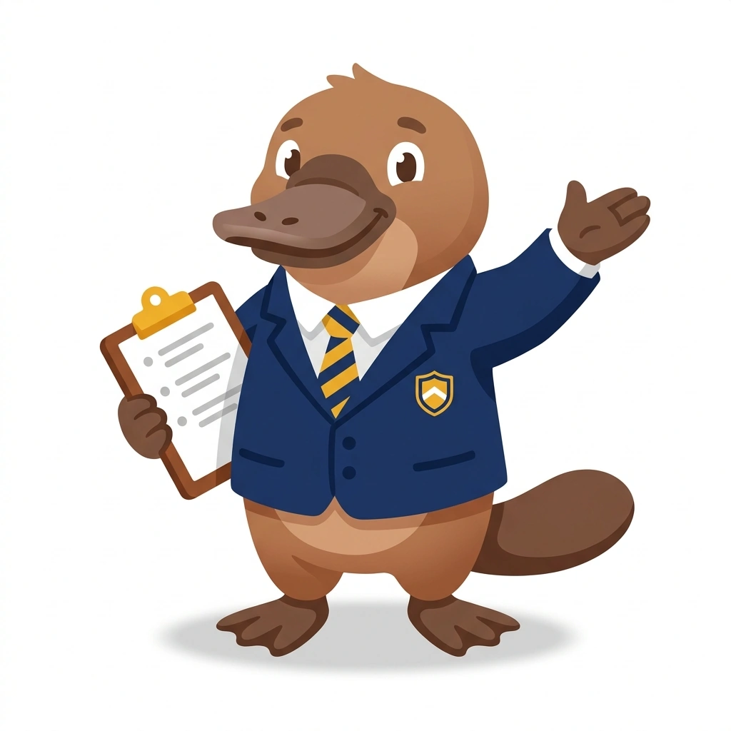 Penny the Platypus, the guide who teaches the International Economics: Unit 3 course
