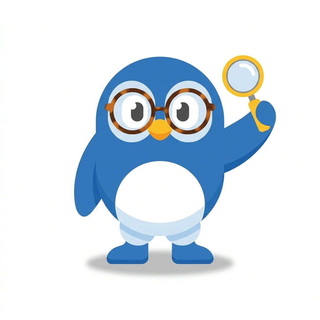 Pip the Pondering Penguin, the guide who teaches the Psychology for Everyday Life course