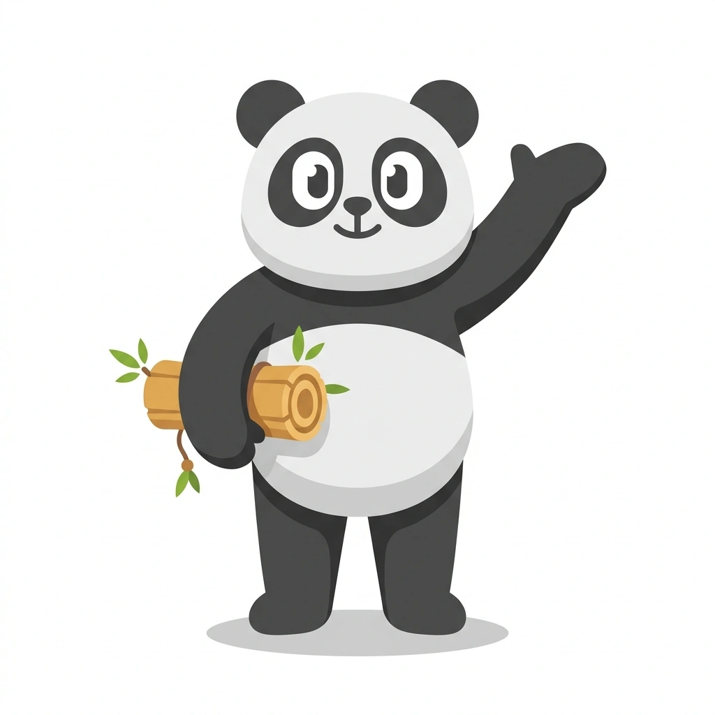 Pao-Pao the Panda, the guide who teaches the Everyday Mandarin Chinese course