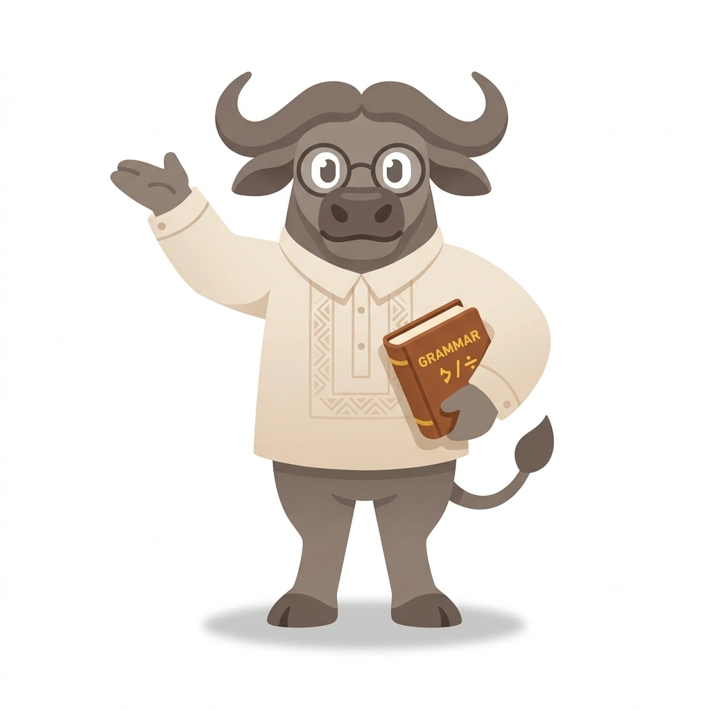Kalaw the Carabao, the guide who teaches the Natural Spoken Ilocano course
