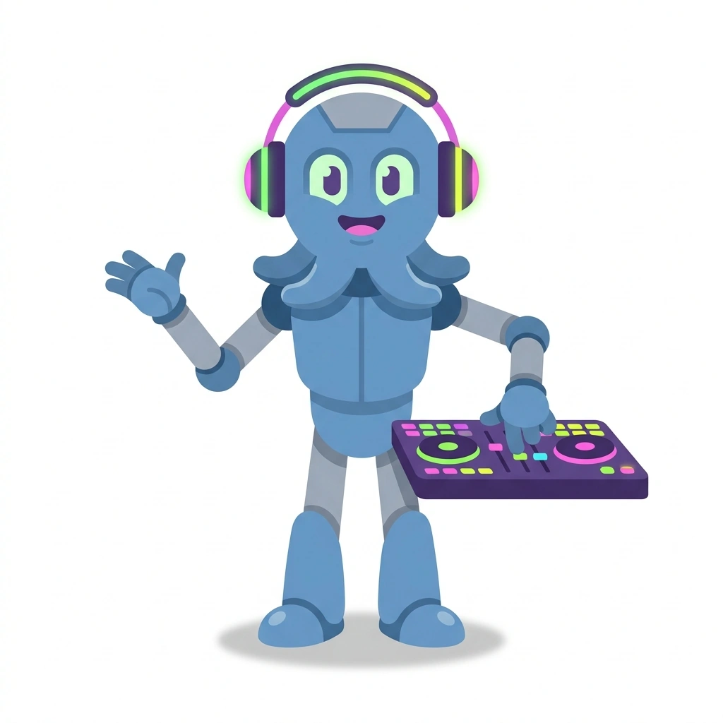 Dex the Deck-Hand, the guide who teaches the Advanced DJ Phrasing and Curation course