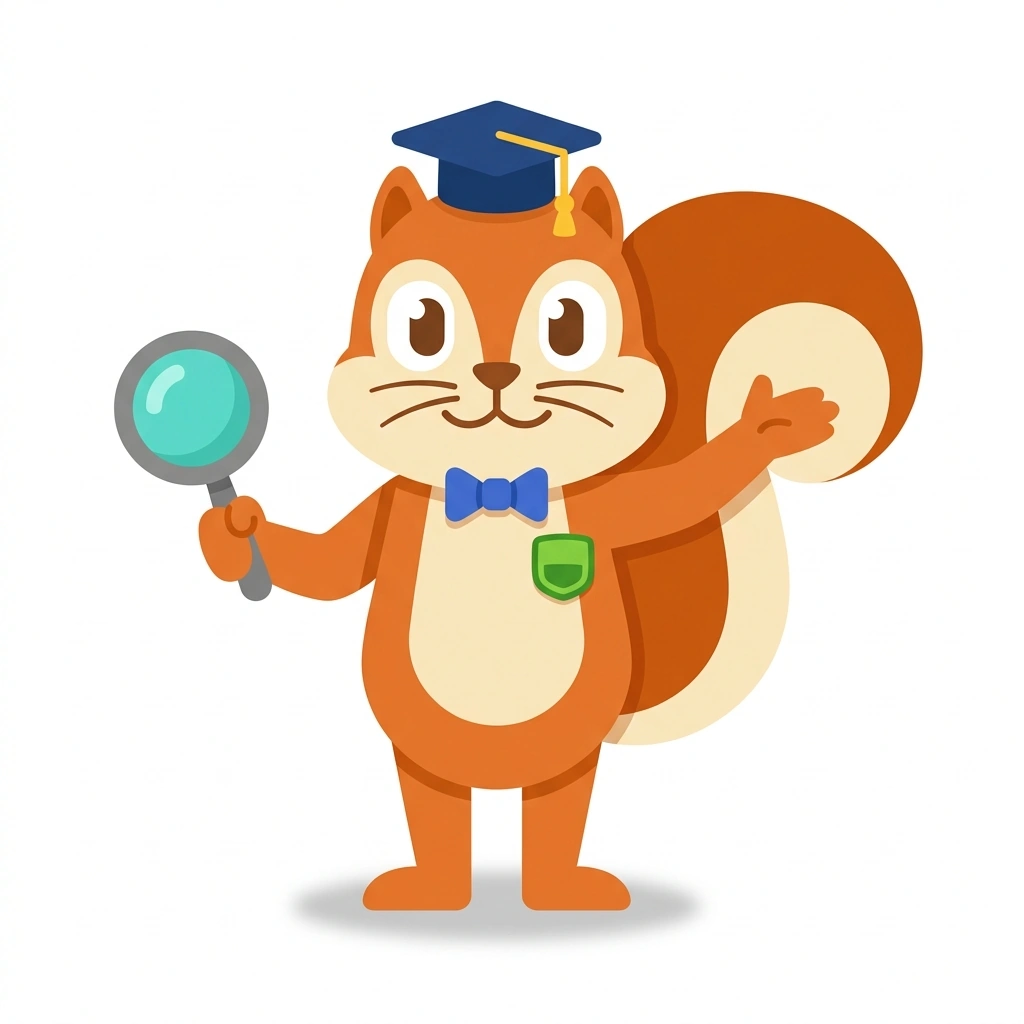Socrates the Squirrel, the guide who teaches the The Boundaries of Human Knowledge course