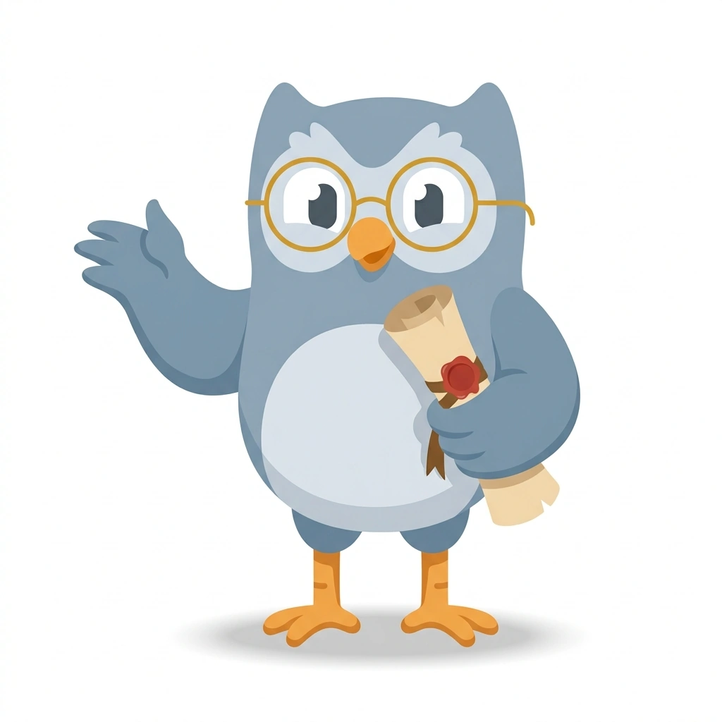 Philo the Owl, the guide who teaches the Philosophical Inquiry: Tools for Hard Questions course