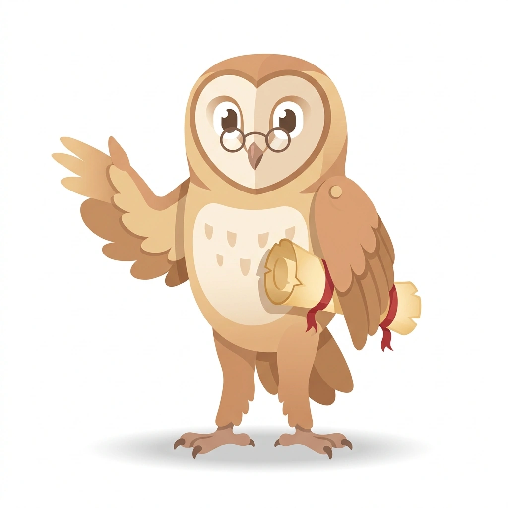 Oliver the Owl, the guide who teaches the The Israeli-Palestinian Conflict course