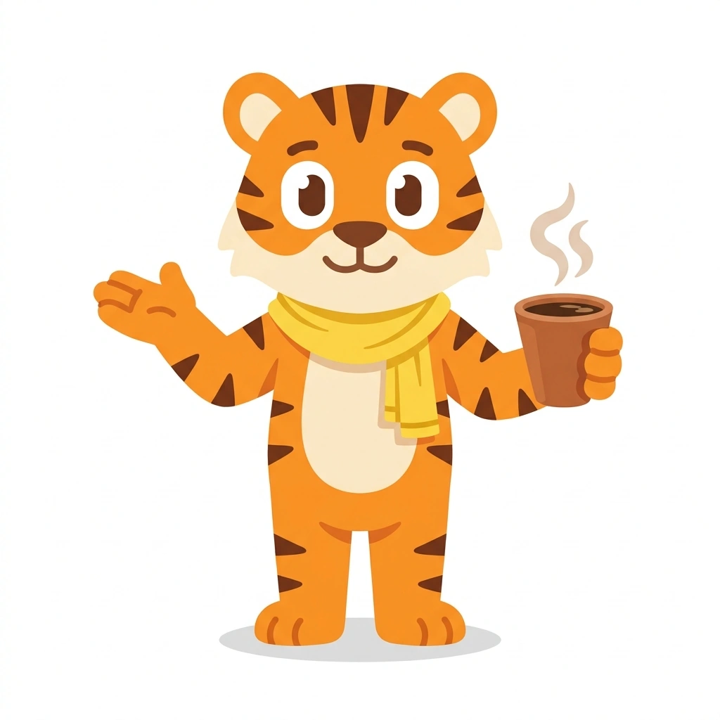 Thambi the Tiger, the guide who teaches the Everyday Spoken Tamil course