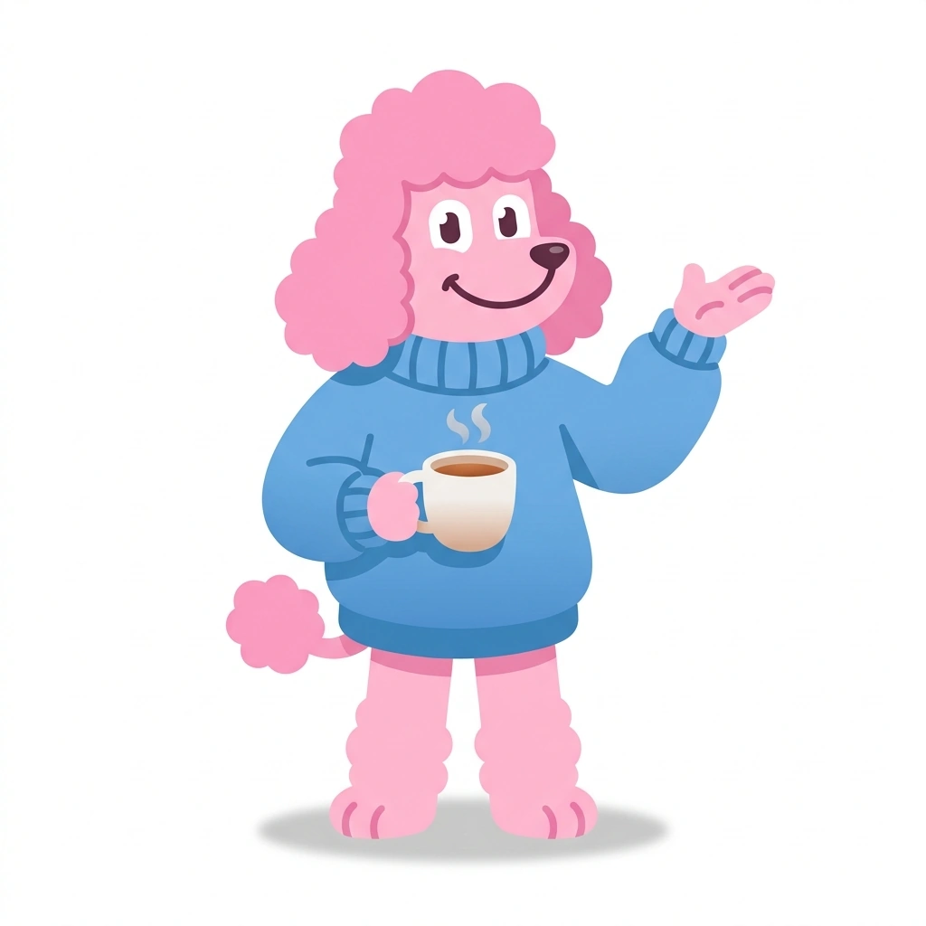 Pip the Poodle, the guide who teaches the Everyday Psychology in Action course