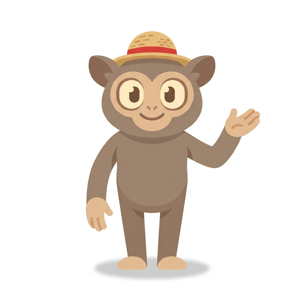 Tami the Tarsier, the guide who teaches the Everyday Tagalog course