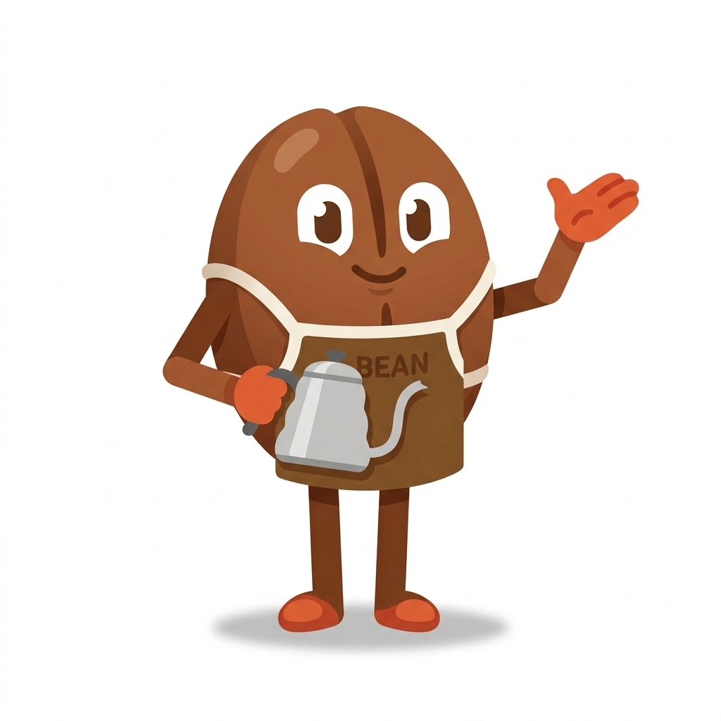 Barney the Bean, the guide who teaches the Dialing In Your Daily Brew course
