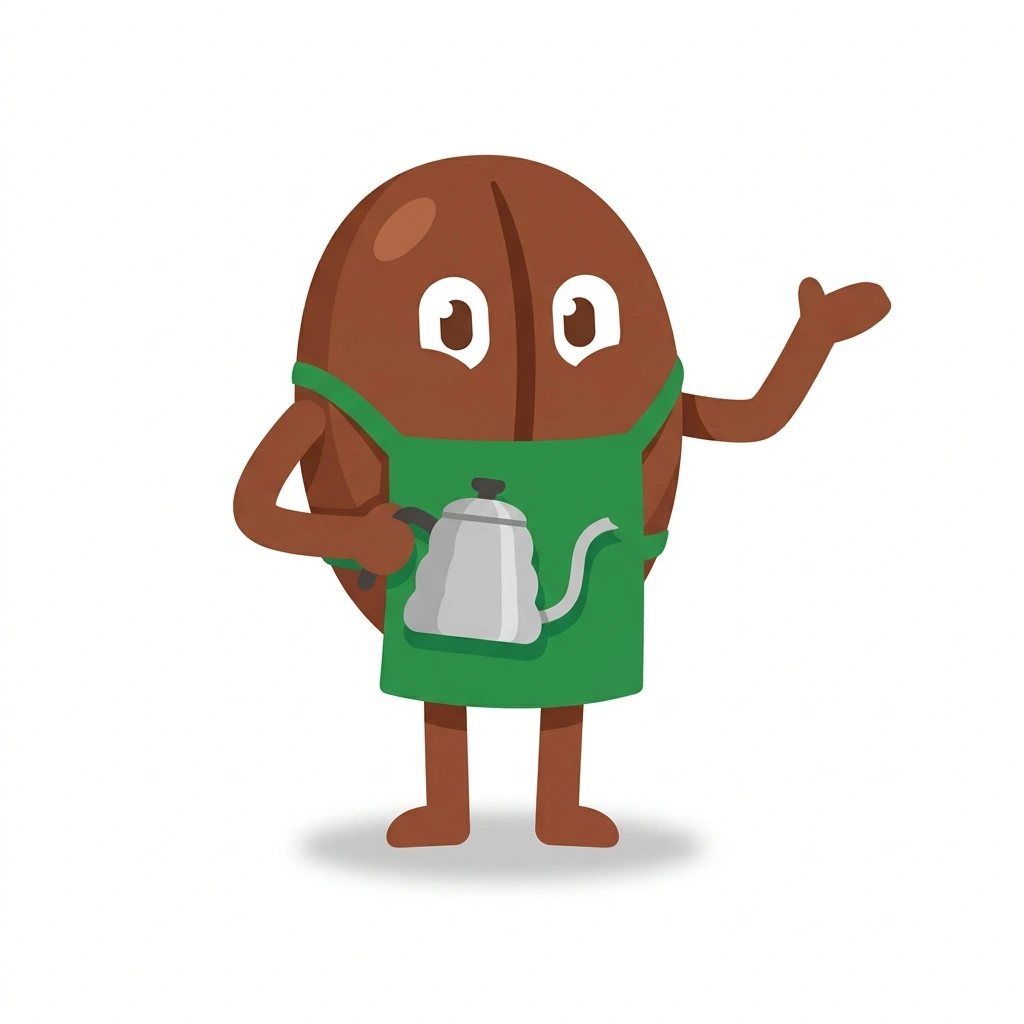 Bennie the Bean, the guide who teaches the Crafting Better Coffee course