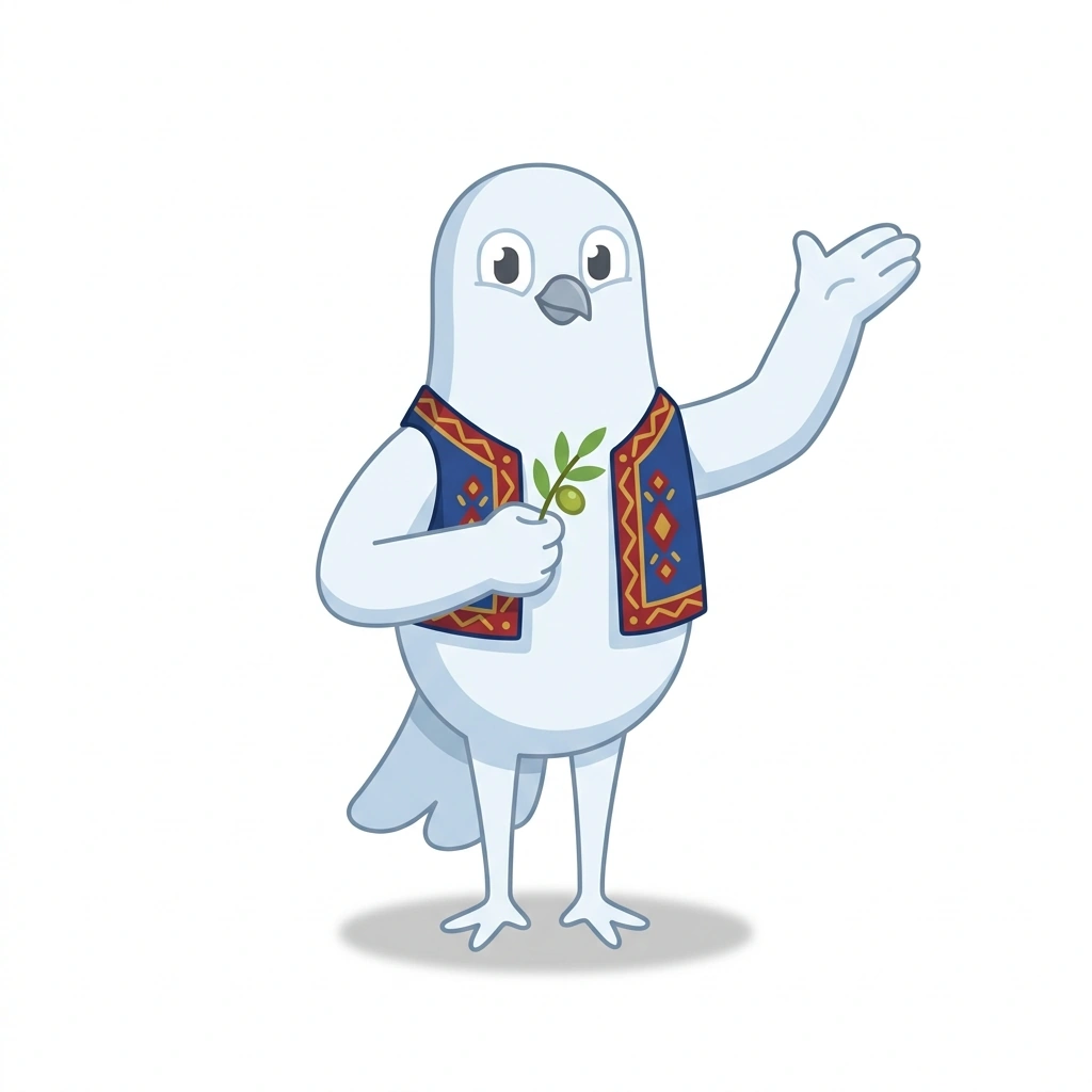 Dara the Dove, the guide who teaches the Dari for Daily Connection course