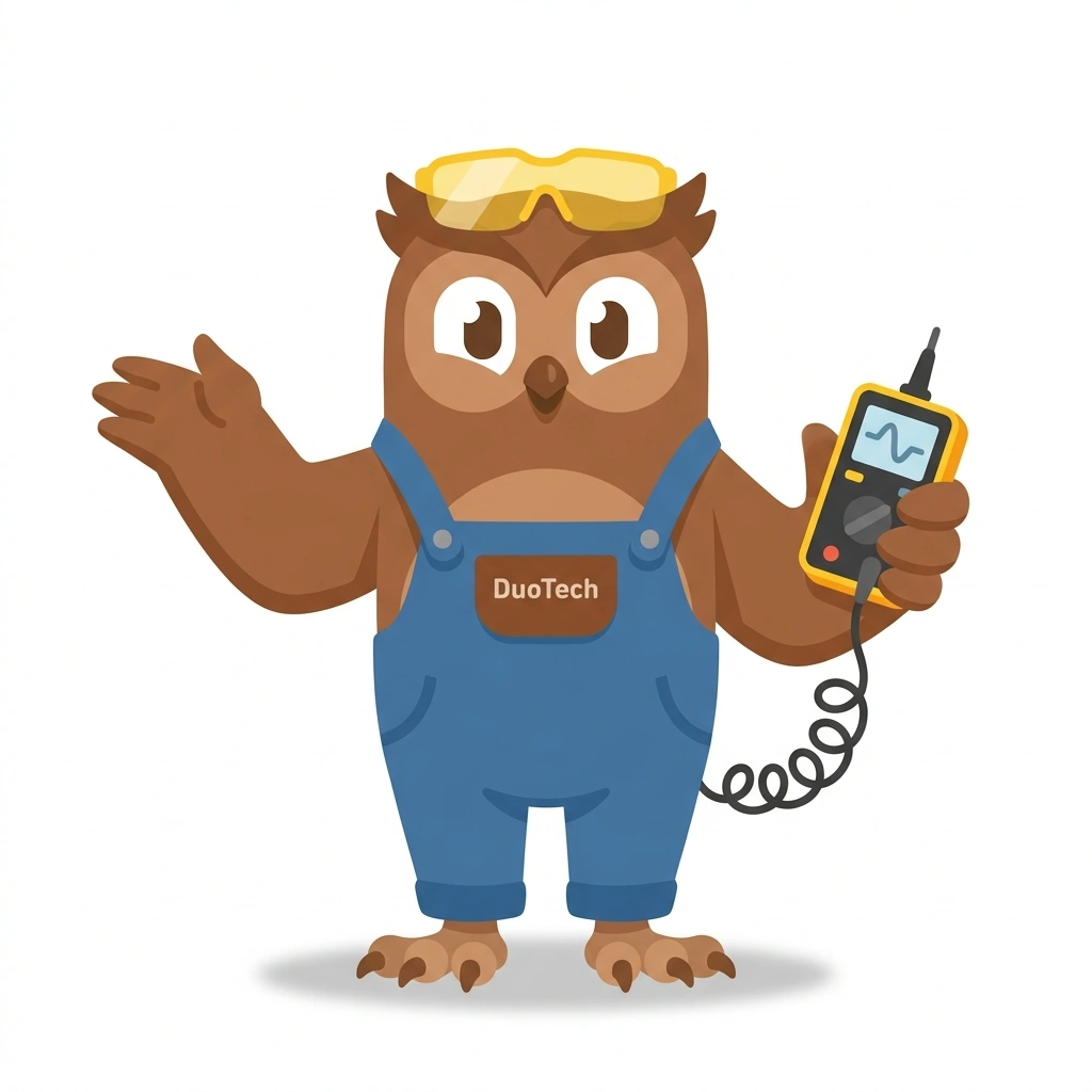 Otto the Owl, the guide who teaches the Automotive Electrical and Network Diagnosis course