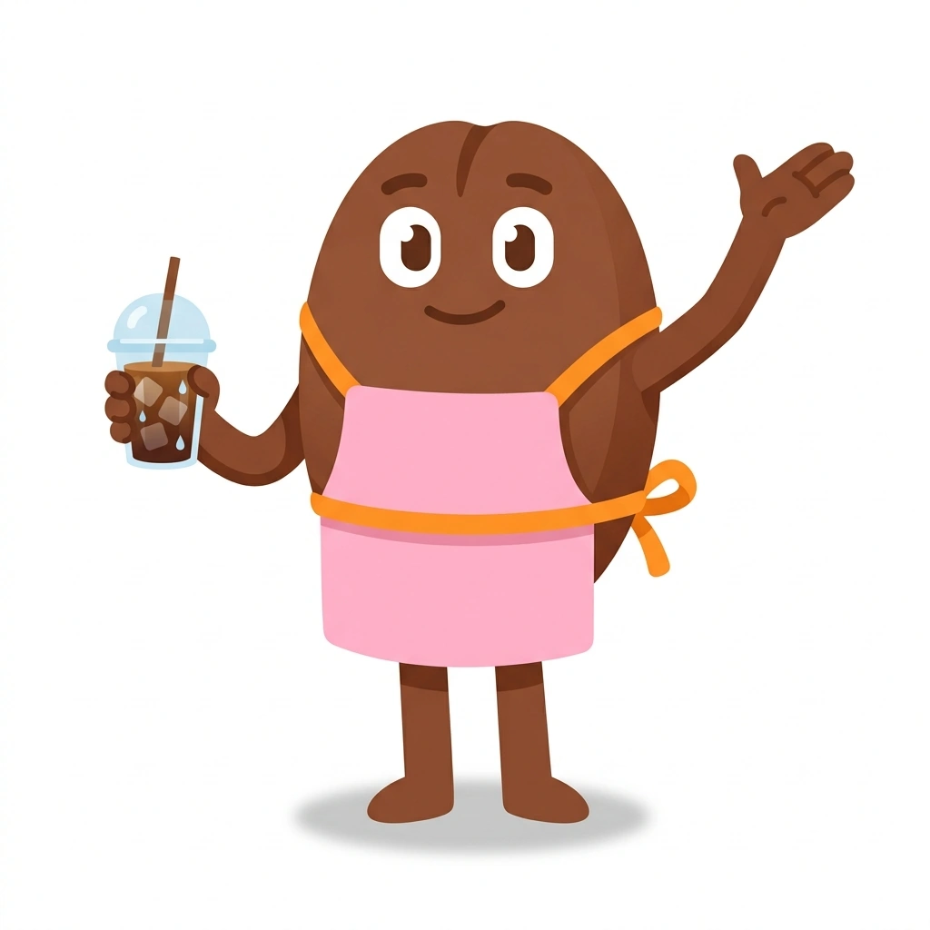 Benny the Bean, the guide who teaches the Dunkin' Sweet Coffee at Home course