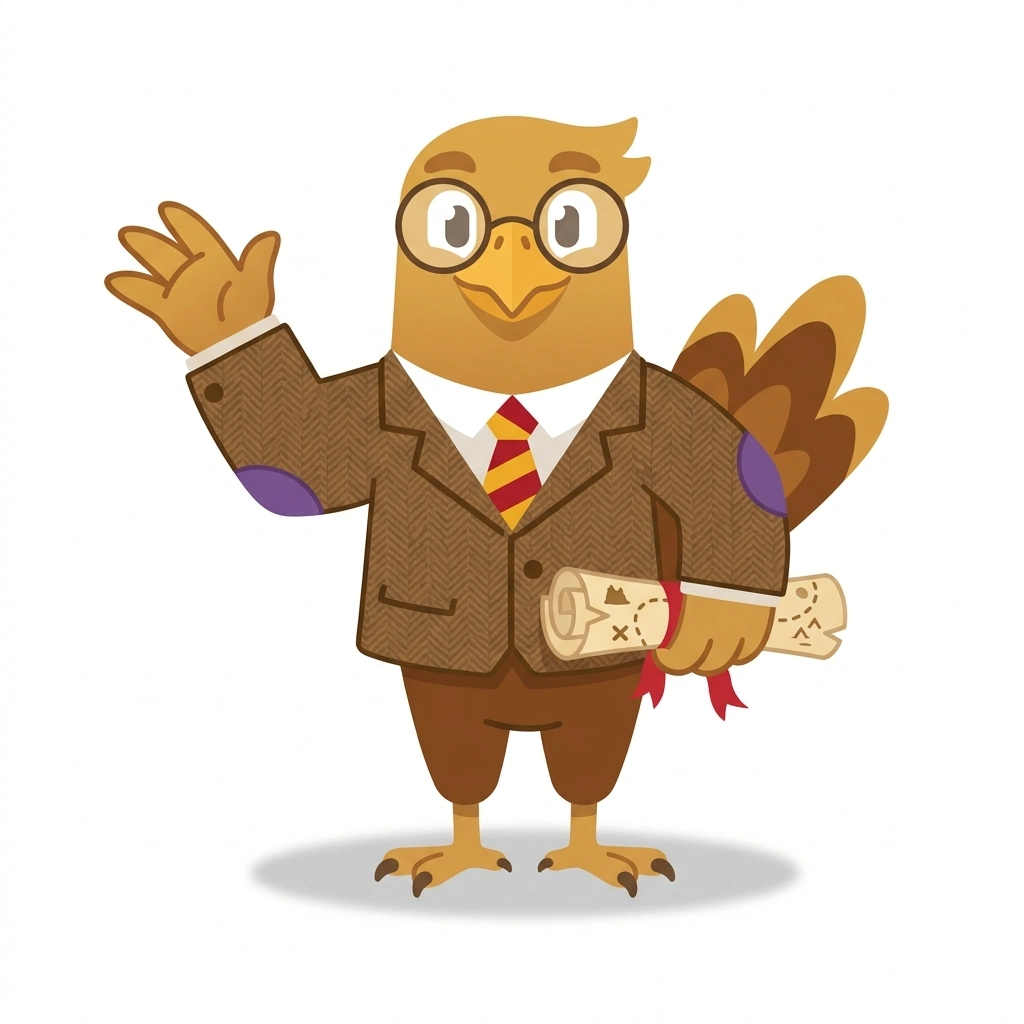 Archie the Academic Eagle, the guide who teaches the Reich's Final Offensives course