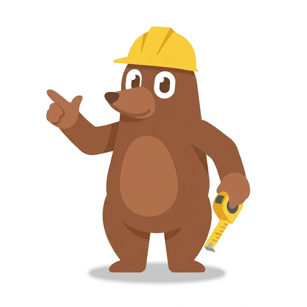 Milo the Measuring Mole, the guide who teaches the Tape Measure Precision course