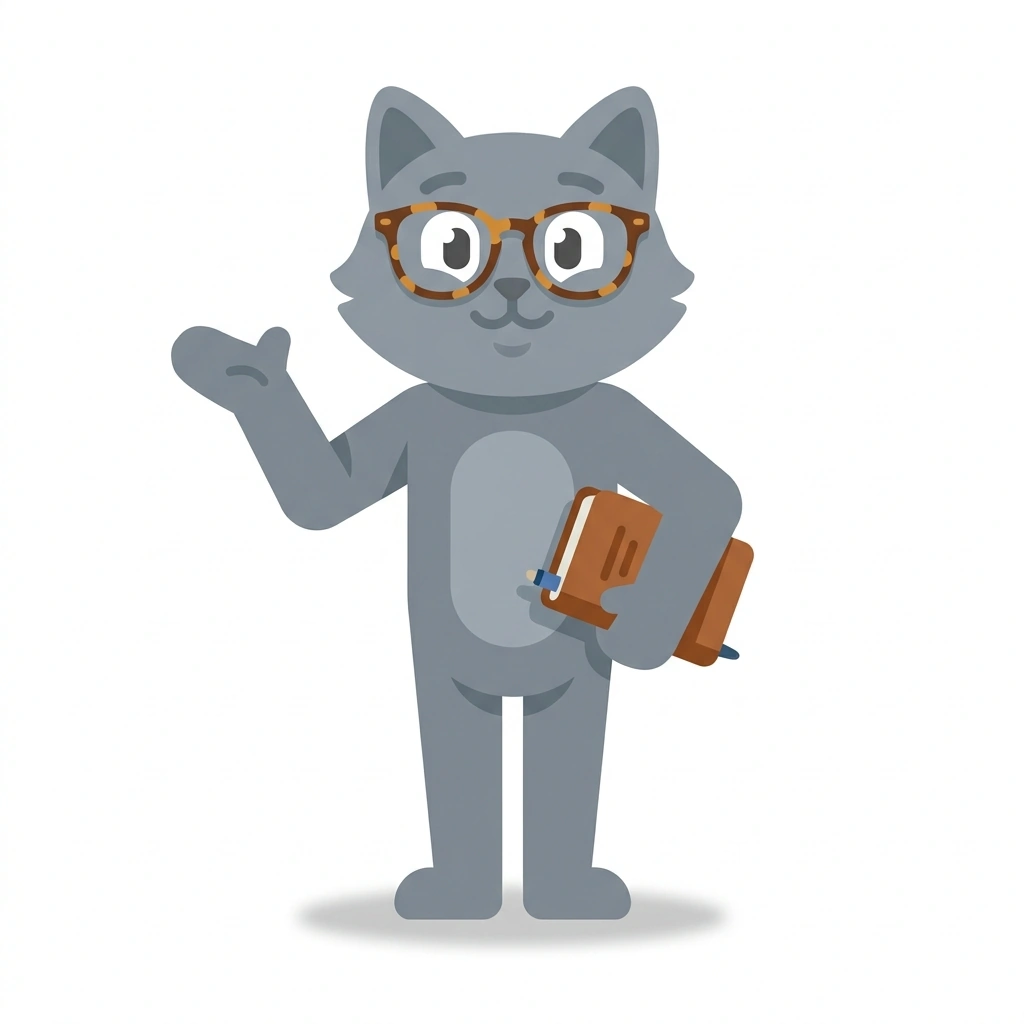 Clara the Critic Cat, the guide who teaches the The Craft of Film Criticism course